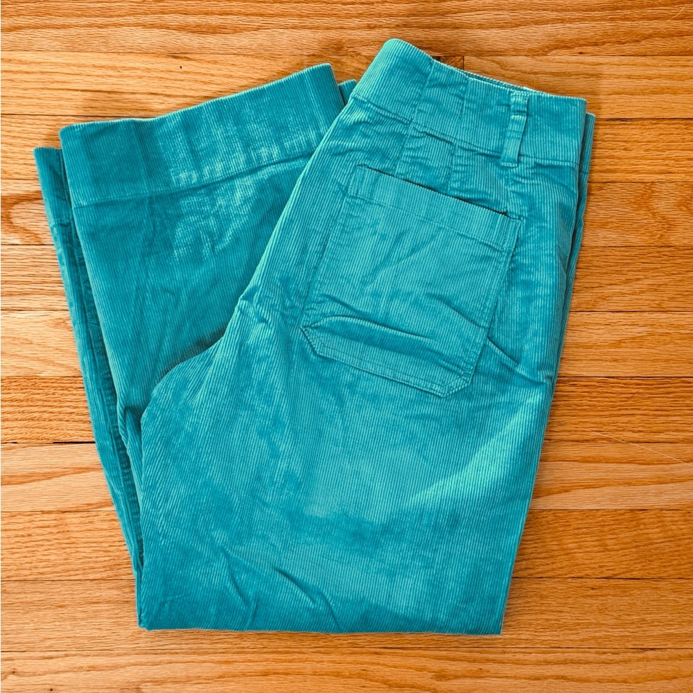 NWOT Maeve Turquoise Corduroy Colette Cropped Pants